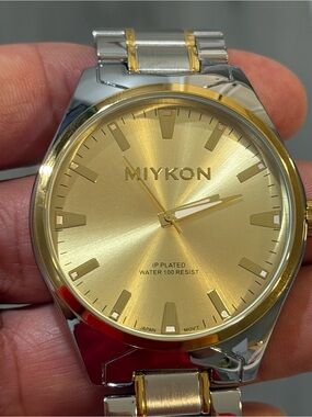 Miykon Men’s Two Tone Gold Silver Watch 43.5mm New With Tags